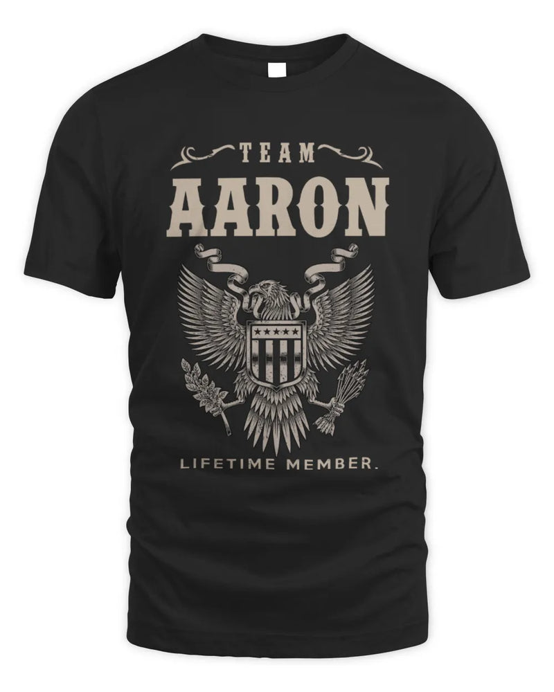 AARON TP06-K82 – Personalized Classic Style Apparel “Team NAME Lifetime Member” - Unisex Standard T-Shirt - Black