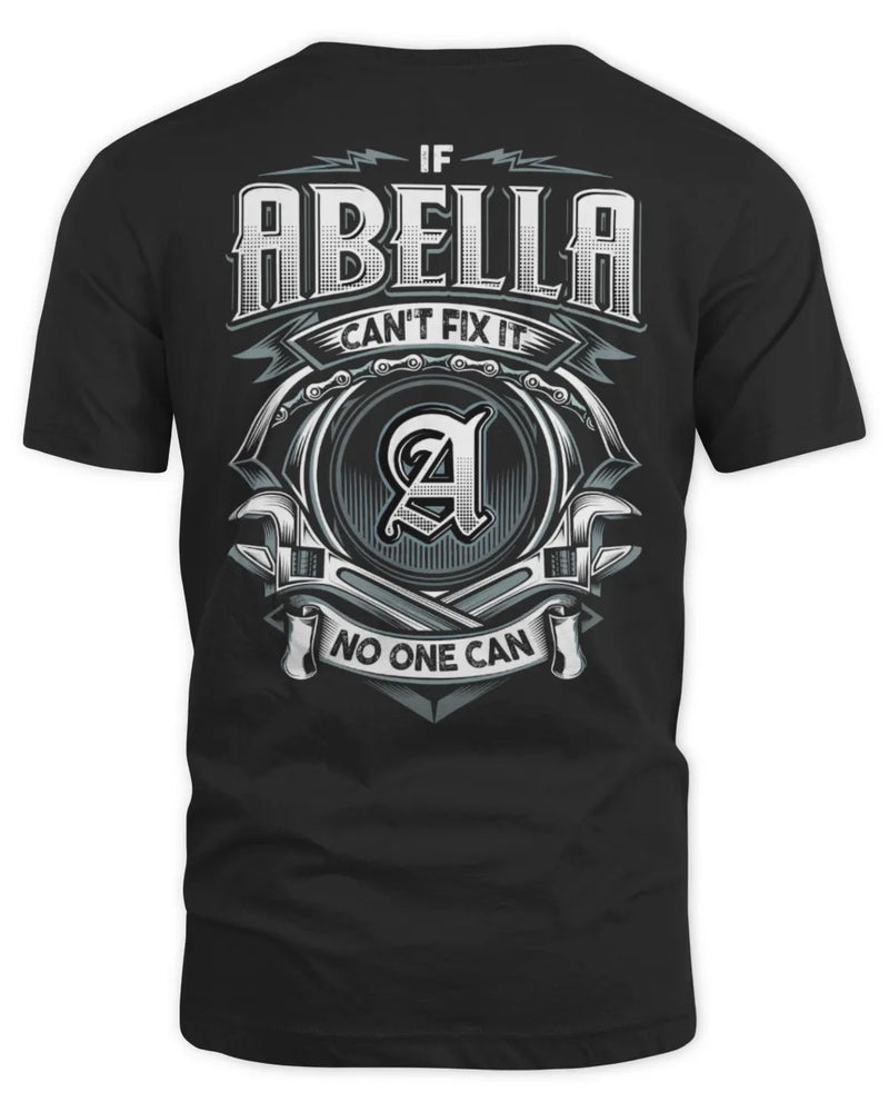 ABELLA AP81-K4-626 - Personalized Ahmed Quote Apparel “If Ahmed Can't Fix It, No One Can” - Unisex Standard T-Shirt - Black