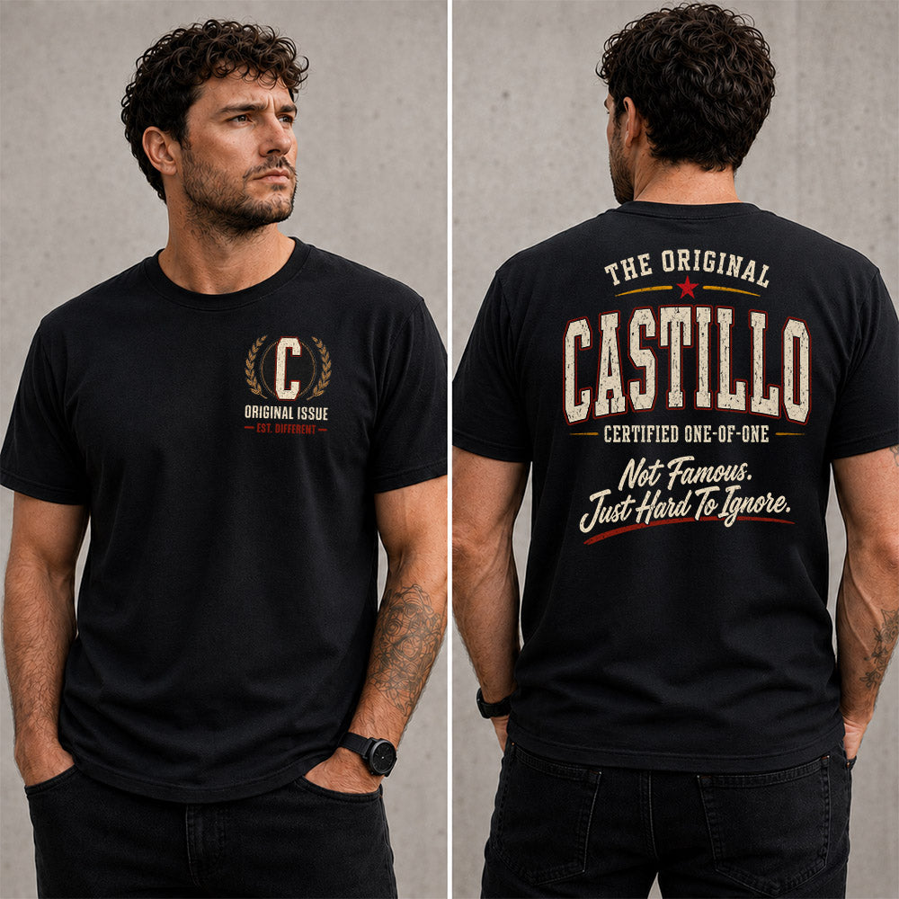 CASTILLO W68-F2-168 – Personalized Original Issue Apparel “The Original NAME Certified One-of-One"