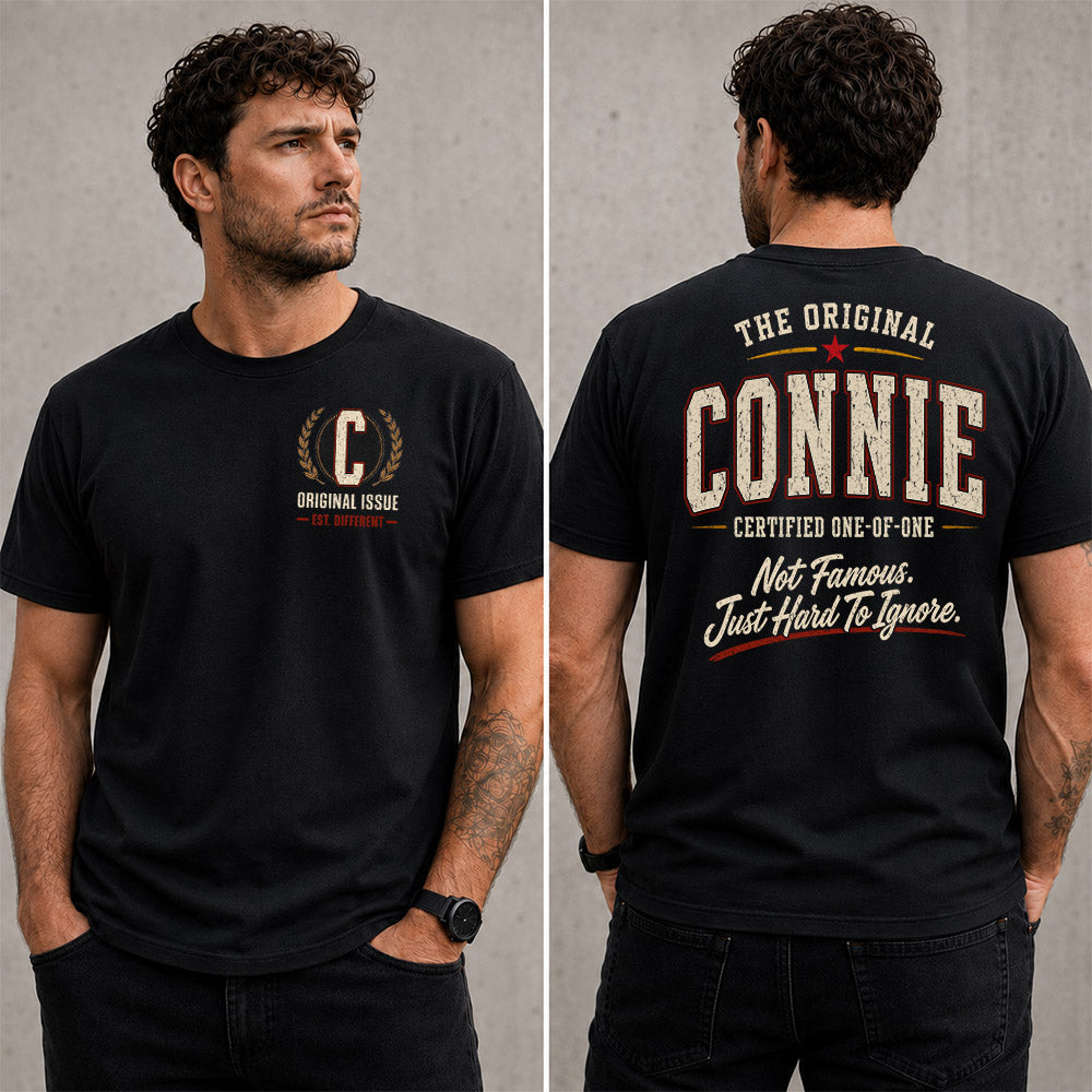 CONNIE W68-F2-168 – Personalized Original Issue Apparel “The Original NAME Certified One-of-One"