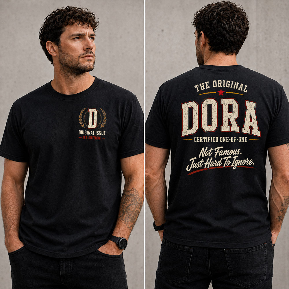 DORA W68-F2-168 – Personalized Original Issue Apparel “The Original NAME Certified One-of-One"