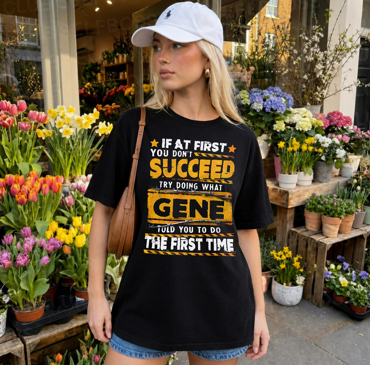 GENE TP22-K11-109 - Personalized Funny Quote Apparel “If At First You Don’t Succeed, Try Doing What WANG Told You To Do The First Time”