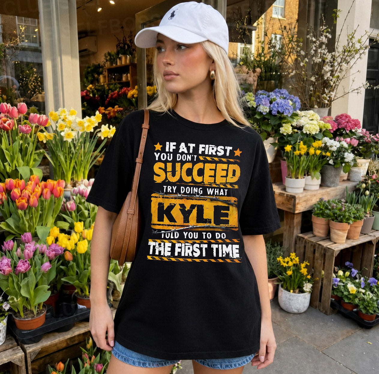 KYLE TP22-K11-109 - Personalized Funny Quote Apparel “If At First You Don’t Succeed, Try Doing What WANG Told You To Do The First Time”