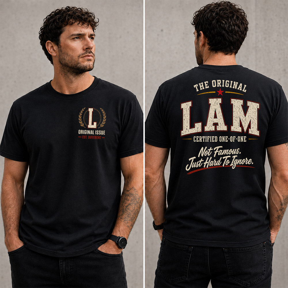 LAM W68-F2-168 – Personalized Original Issue Apparel “The Original NAME Certified One-of-One"