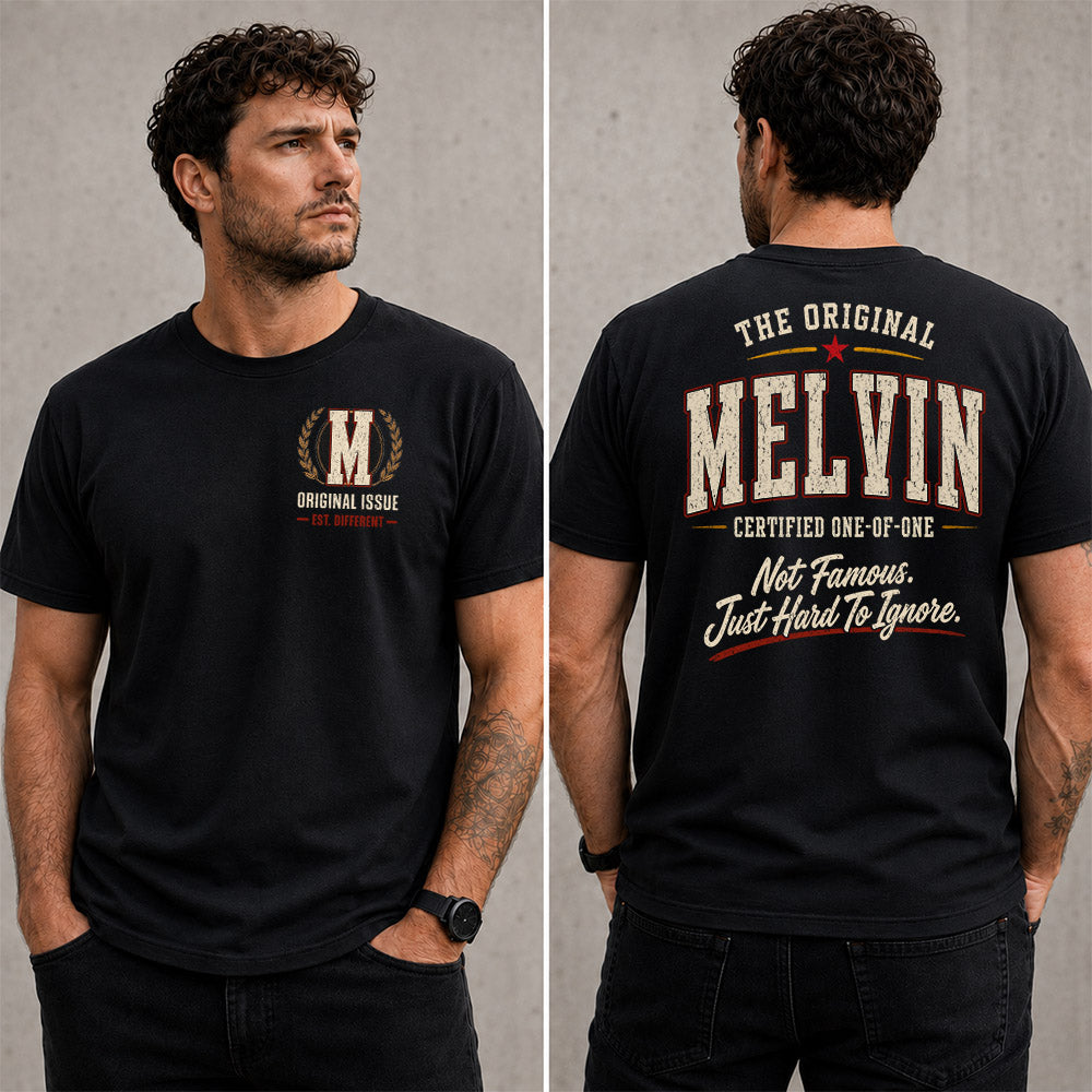 MELVIN W68-F2-168 – Personalized Original Issue Apparel “The Original NAME Certified One-of-One"