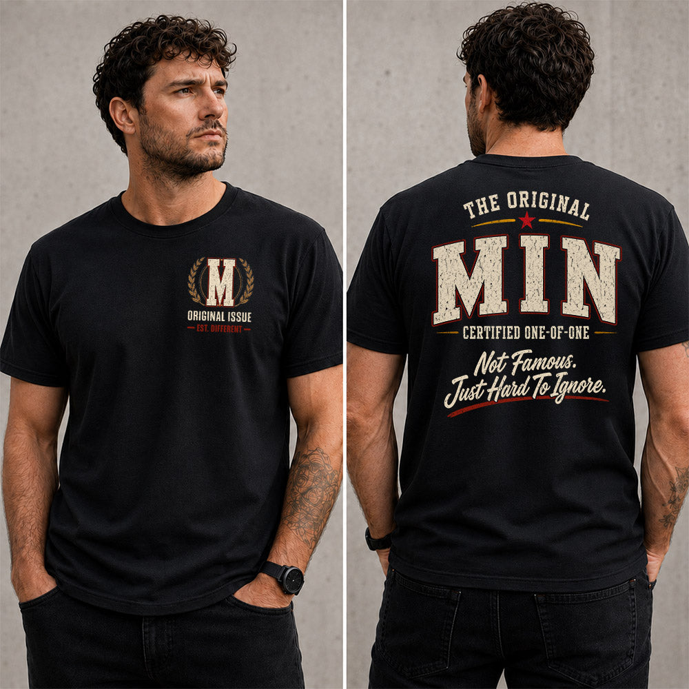 MIN W68-F2-168 – Personalized Original Issue Apparel “The Original NAME Certified One-of-One"