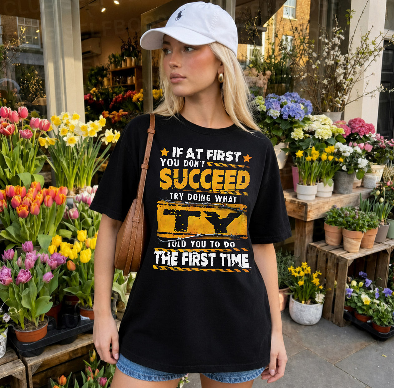 TY TP22-K11-109 - Personalized Funny Quote Apparel “If At First You Don’t Succeed, Try Doing What WANG Told You To Do The First Time”