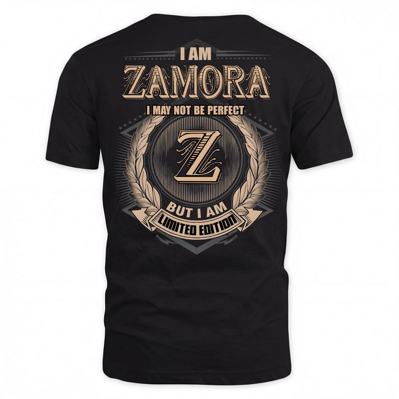 ZAMORA PH55-T25-Personalized Name Quote Apparel “I Am NAME May Not Be Perfect But I Am Limited Edition”