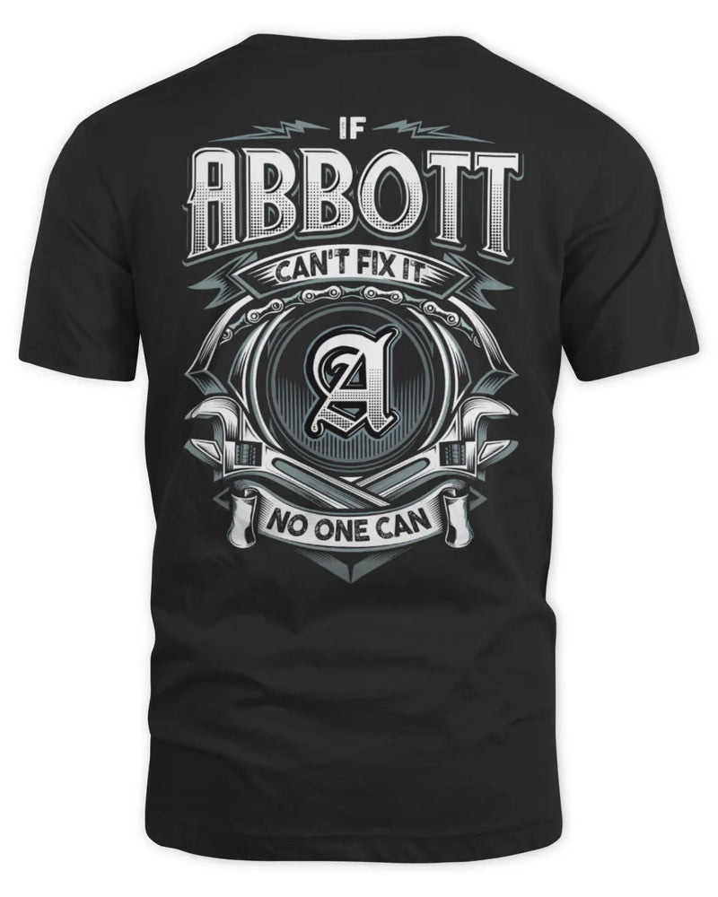 ABBOTT AP81-K4-626 - Personalized Ahmed Quote Apparel “If Ahmed Can't Fix It, No One Can” - Unisex Standard T-Shirt - Black