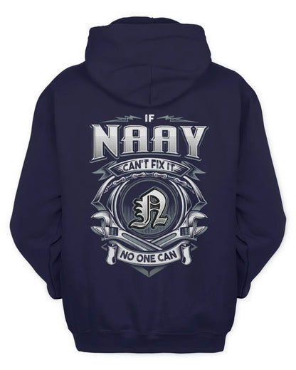 NAAY AP81-K4-626 - Personalized Ahmed Quote Apparel “If Ahmed Can't Fix It, No One Can” - Unisex Hoodie - Navy