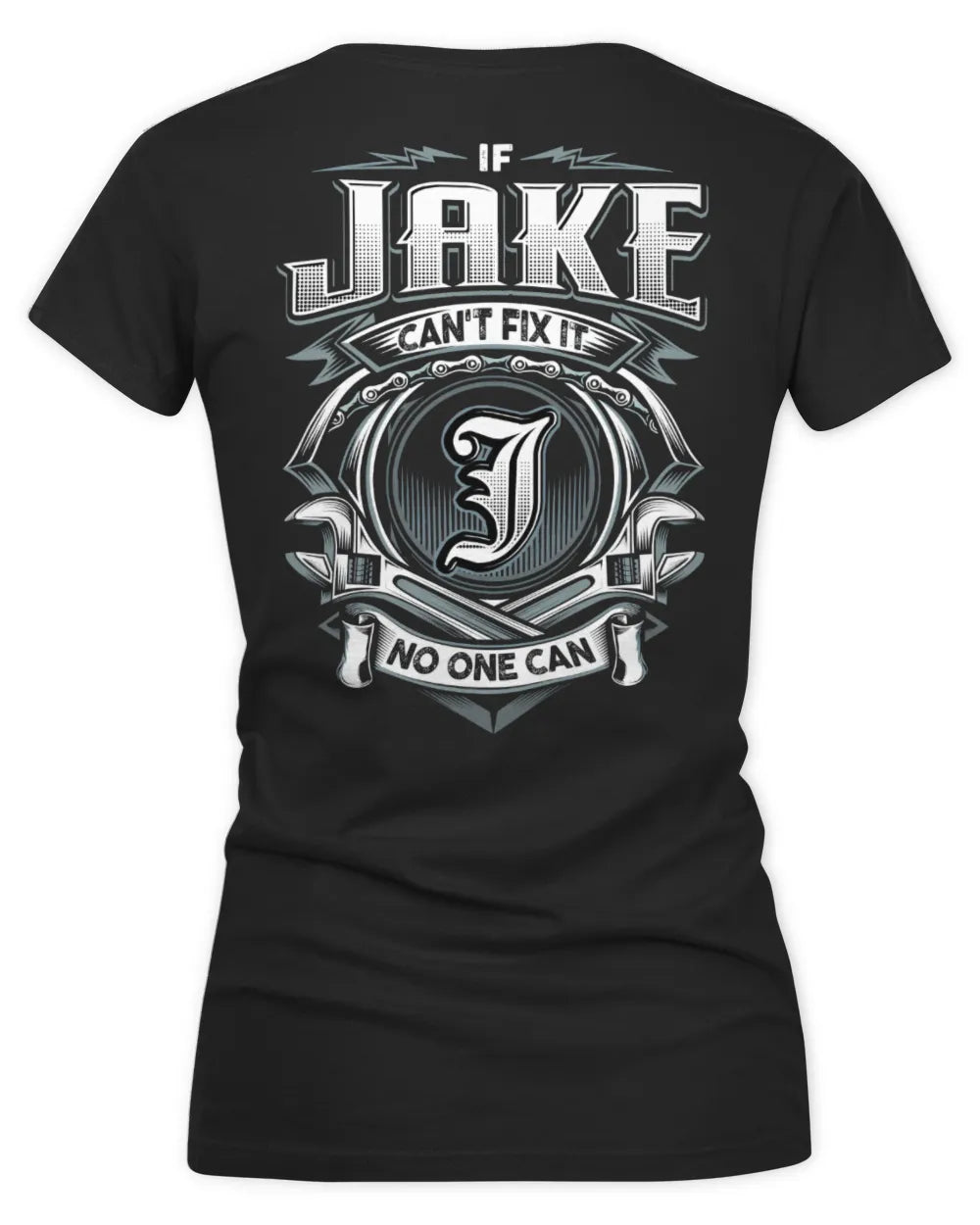 JAKE AP81-K4-626 - Personalized Ahmed Quote Apparel “If Ahmed Can't Fix It, No One Can” - Women's V-Neck T-Shirt - Black