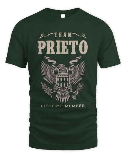 PRIETO TP06-K82 – Personalized Classic Style Apparel “Team NAME Lifetime Member” - Unisex Standard T-Shirt - Forest Green