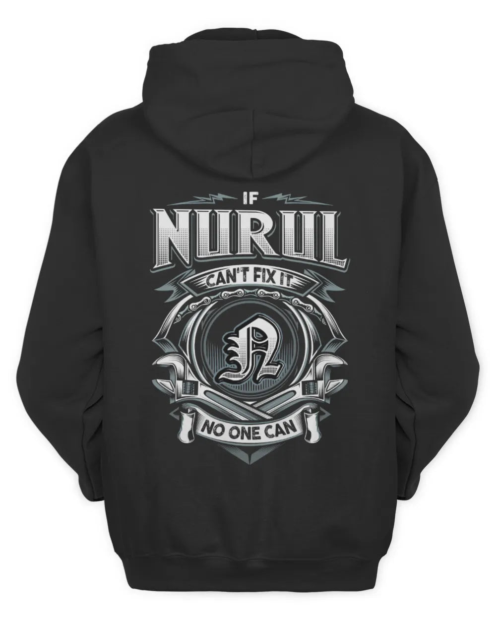 NURUL AP81-K4-626 - Personalized Ahmed Quote Apparel “If Ahmed Can't Fix It, No One Can” - Unisex Hoodie - Black