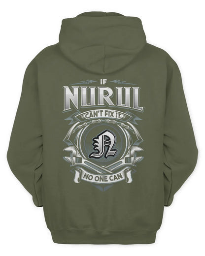 NURUL AP81-K4-626 - Personalized Ahmed Quote Apparel “If Ahmed Can't Fix It, No One Can” - Unisex Hoodie - Military Green