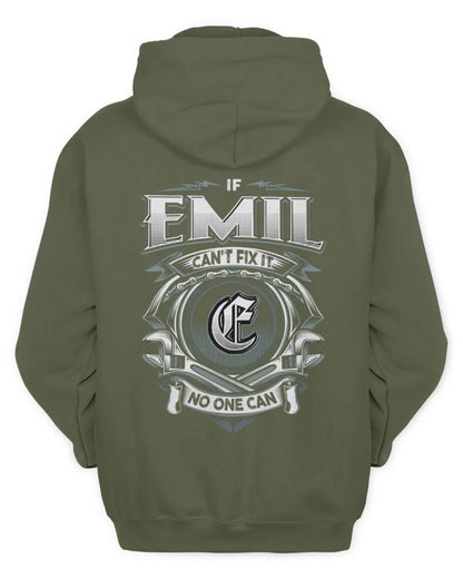 EMIL AP81-K4-626 - Personalized Ahmed Quote Apparel “If Ahmed Can't Fix It, No One Can” - Unisex Hoodie - Military Green