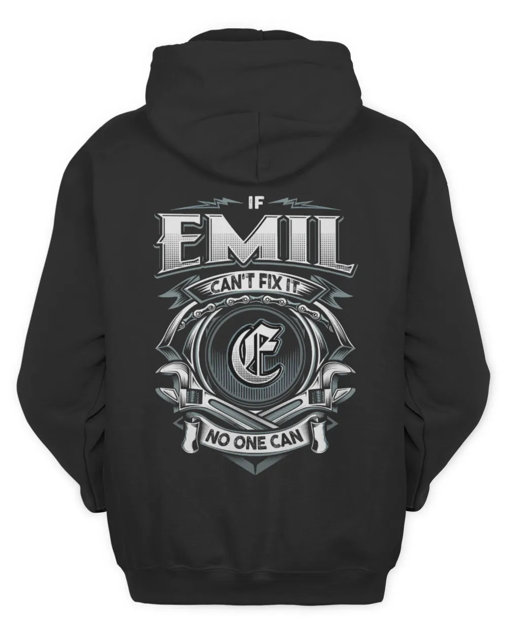 EMIL AP81-K4-626 - Personalized Ahmed Quote Apparel “If Ahmed Can't Fix It, No One Can” - Unisex Hoodie - Black