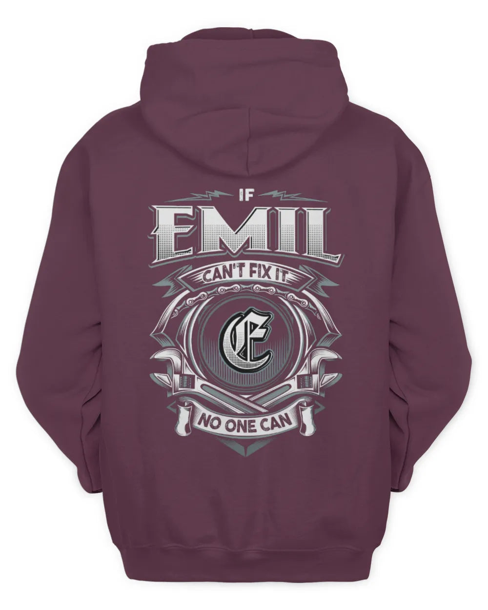 EMIL AP81-K4-626 - Personalized Ahmed Quote Apparel “If Ahmed Can't Fix It, No One Can” - Unisex Hoodie - Maroon