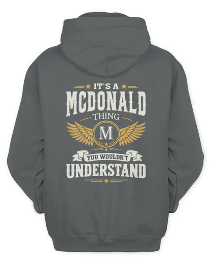 MCDONALD KT06-M008 It’s a [NAME] Thing – You Wouldn’t Understand | Personalized Vintage T-Shirt - Unisex Hoodie - Charcoal