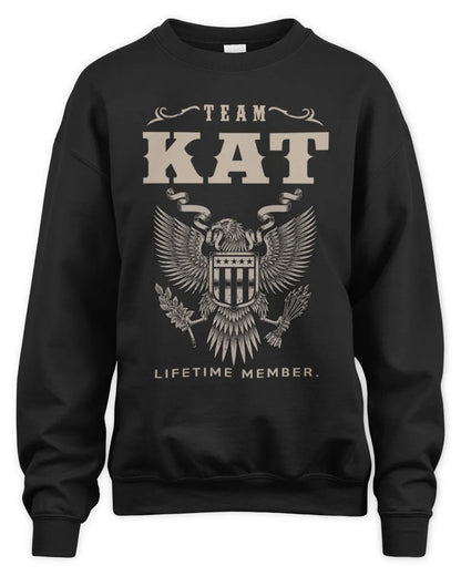 KAT TP06-K82 – Personalized Classic Style Apparel “Team NAME Lifetime Member” - Unisex Sweatshirt - Black