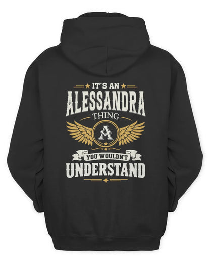 ALESSANDRA KT06-M008 It’s a [NAME] Thing – You Wouldn’t Understand | Personalized Vintage T-Shirt - Unisex Hoodie - Black