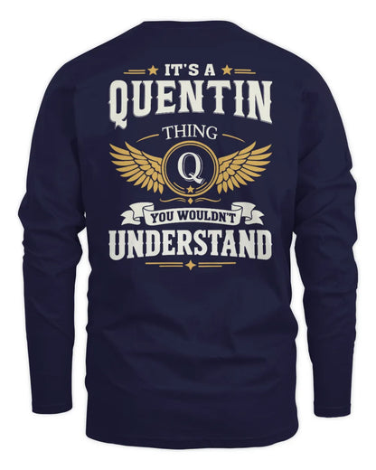 QUENTIN KT06-M008 It’s a [NAME] Thing – You Wouldn’t Understand | Personalized Vintage T-Shirt - Men's Long Sleeved T-Shirt - Navy