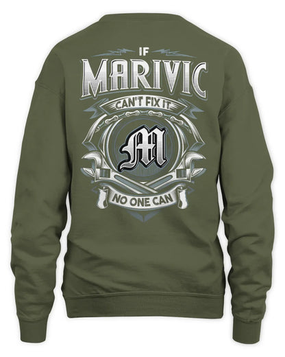 MARIVIC AP81-K4-626 - Personalized Ahmed Quote Apparel “If Ahmed Can't Fix It, No One Can” - Unisex Sweatshirt - Military Green