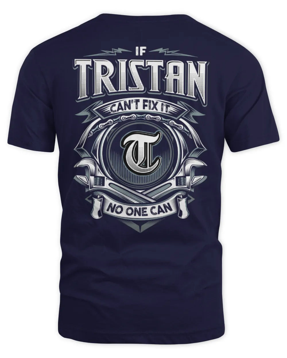 TRISTAN AP81-K4-626 - Personalized Ahmed Quote Apparel “If Ahmed Can't Fix It, No One Can” - Unisex Standard T-Shirt - Navy
