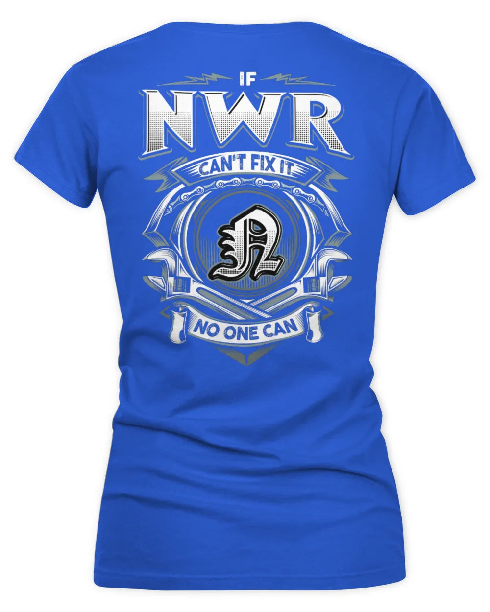 NWR AP81-K4-626 - Personalized Ahmed Quote Apparel “If Ahmed Can't Fix It, No One Can” - Women's V-Neck T-Shirt - Royal