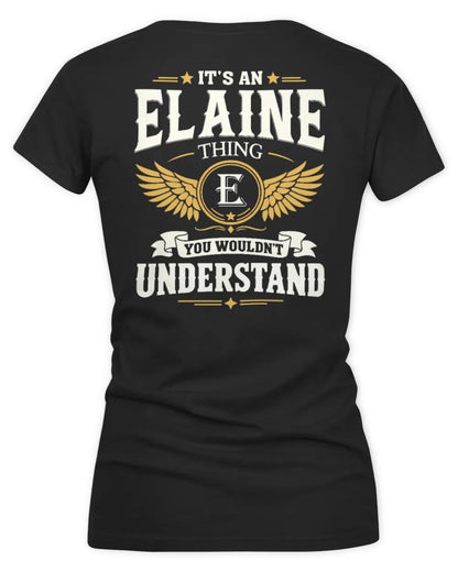 ELAINE KT06-M008 It’s a [NAME] Thing – You Wouldn’t Understand | Personalized Vintage T-Shirt - Women's V-Neck T-Shirt - Black