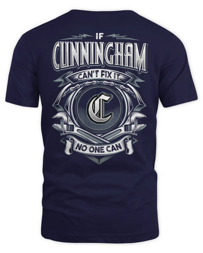 CUNNINGHAM AP81-K4-626 - Personalized Ahmed Quote Apparel “If Ahmed Can't Fix It, No One Can” - Unisex Standard T-Shirt - Navy