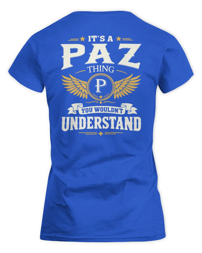 PAZ KT06-M008 It’s a [NAME] Thing – You Wouldn’t Understand | Personalized Vintage T-Shirt - Women's Standard T-Shirt - Royal
