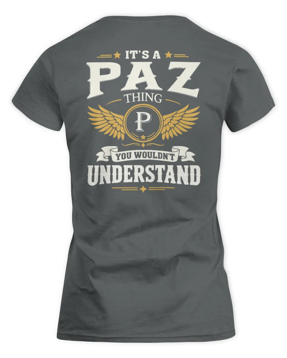 PAZ KT06-M008 It’s a [NAME] Thing – You Wouldn’t Understand | Personalized Vintage T-Shirt - Women's Standard T-Shirt - Charcoal