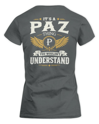 PAZ KT06-M008 It’s a [NAME] Thing – You Wouldn’t Understand | Personalized Vintage T-Shirt - Women's Standard T-Shirt - Charcoal