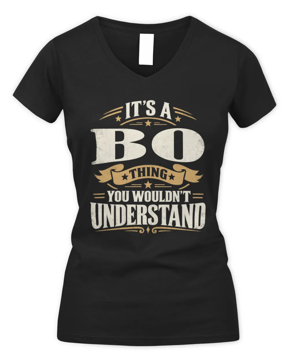 BO P08 TH51 - Personalized “It’s a/an [NAME] Thing – You Wouldn’t Understand” Shirt - Women's V-Neck T-Shirt - Black