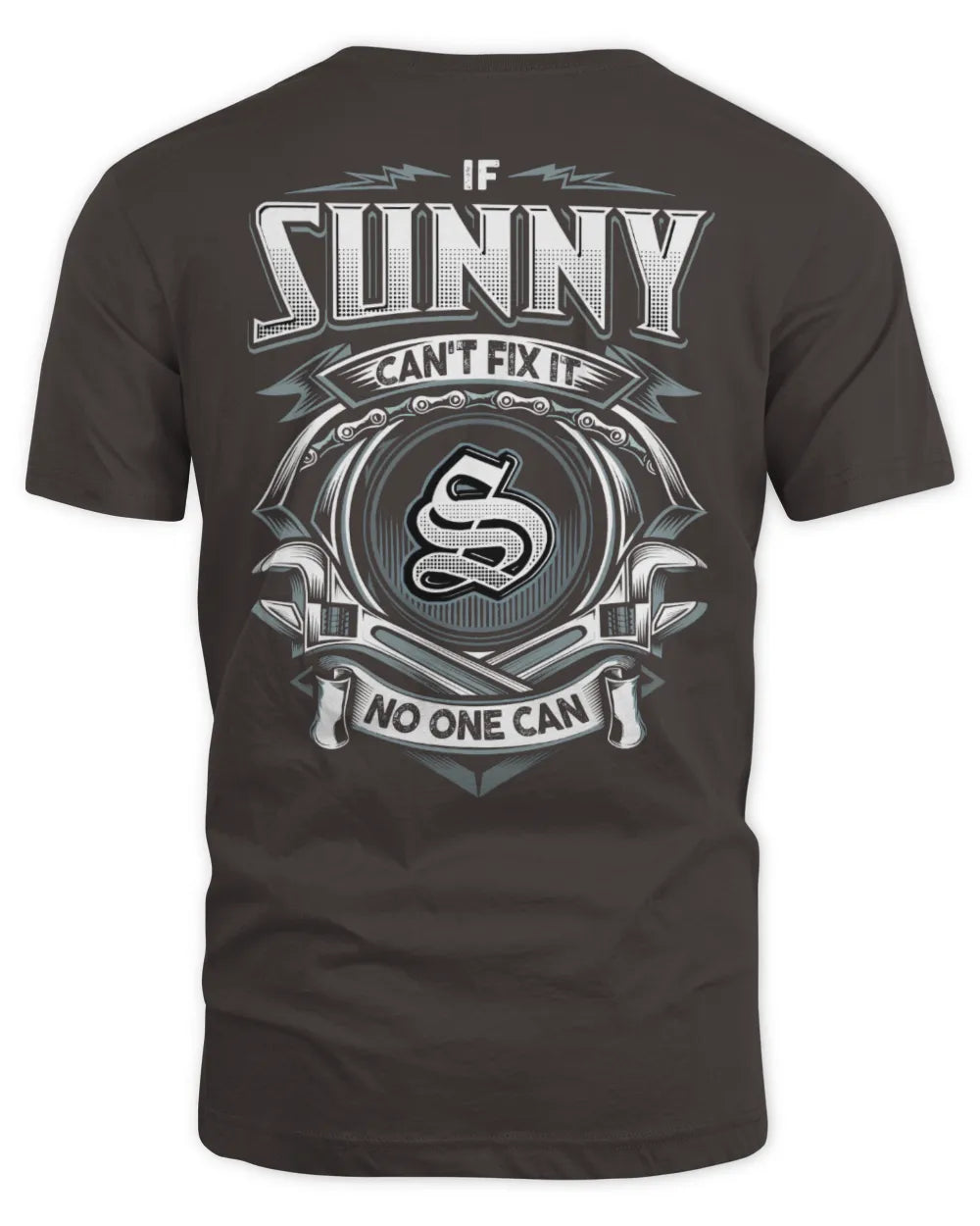 SUNNY AP81-K4-626 - Personalized Ahmed Quote Apparel “If Ahmed Can't Fix It, No One Can” - Unisex Standard T-Shirt - Dark Chocolate