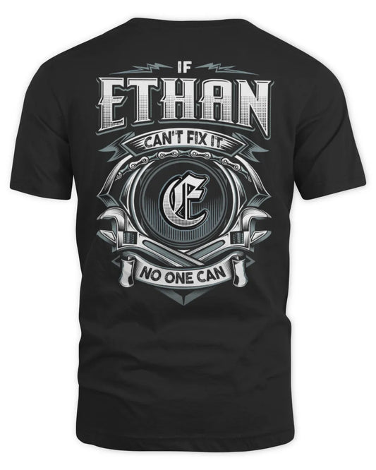 ETHAN AP81-K4-626 - Personalized Ahmed Quote Apparel “If Ahmed Can't Fix It, No One Can” - Unisex Standard T-Shirt - Black