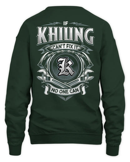KHIUNG AP81-K4-626 - Personalized Ahmed Quote Apparel “If Ahmed Can't Fix It, No One Can” - Unisex Sweatshirt - Forest Green