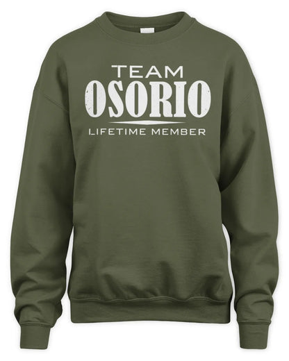OSORIO BL62-K4-128 - Personalized “Team NAME Lifetime Member” - Unisex Sweatshirt - Military Green