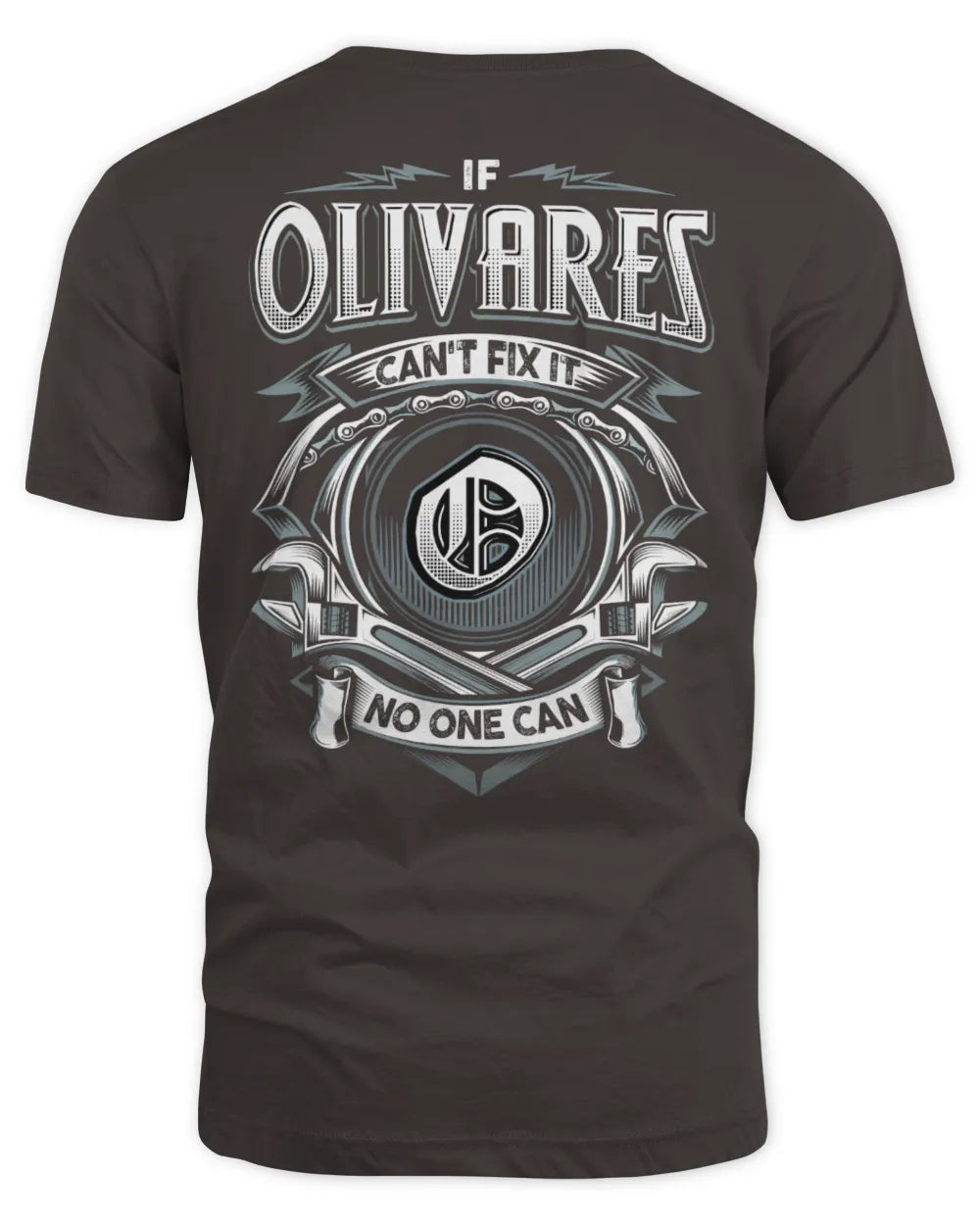 OLIVARES AP81-K4-626 - Personalized Ahmed Quote Apparel “If Ahmed Can't Fix It, No One Can” - Unisex Standard T-Shirt - Dark Chocolate
