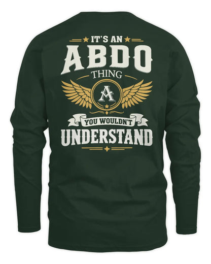 ABDO KT06-M008 It’s a [NAME] Thing – You Wouldn’t Understand | Personalized Vintage T-Shirt - Men's Long Sleeved T-Shirt - Forest Green