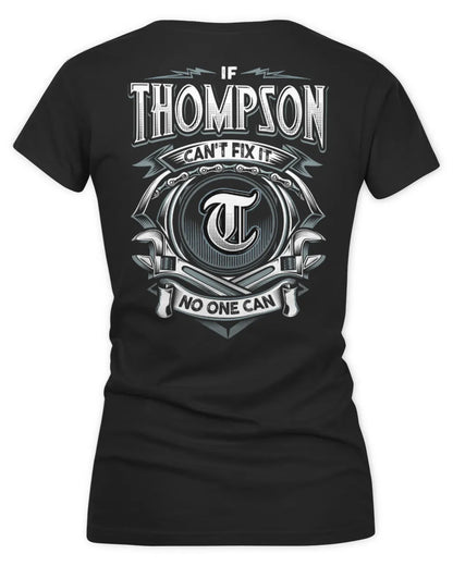 THOMPSON AP81-K4-626 - Personalized Ahmed Quote Apparel “If Ahmed Can't Fix It, No One Can” - Women's V-Neck T-Shirt - Black