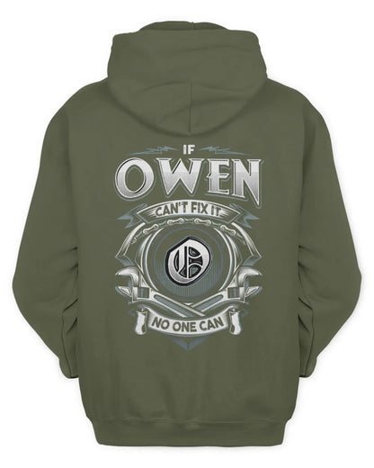 OWEN AP81-K4-626 - Personalized Ahmed Quote Apparel “If Ahmed Can't Fix It, No One Can” - Unisex Hoodie - Military Green