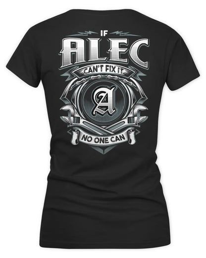 ALEC AP81-K4-626 - Personalized Ahmed Quote Apparel “If Ahmed Can't Fix It, No One Can” - Women's V-Neck T-Shirt - Black