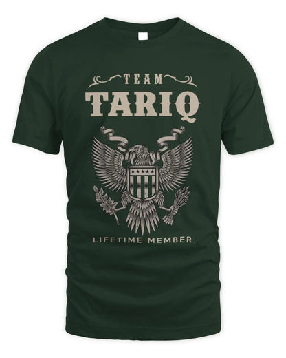 TARIQ TP06-K82 – Personalized Classic Style Apparel “Team NAME Lifetime Member” - Unisex Standard T-Shirt - Forest Green