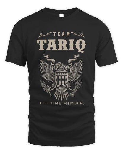 TARIQ TP06-K82 – Personalized Classic Style Apparel “Team NAME Lifetime Member” - Unisex Standard T-Shirt - Black