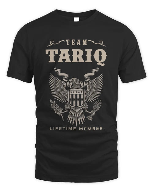 TARIQ TP06-K82 – Personalized Classic Style Apparel “Team NAME Lifetime Member” - Unisex Standard T-Shirt - Black