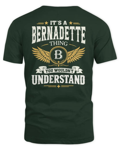 BERNADETTE KT06-M008 It’s a [NAME] Thing – You Wouldn’t Understand | Personalized Vintage T-Shirt - Unisex Standard T-Shirt - Forest Green