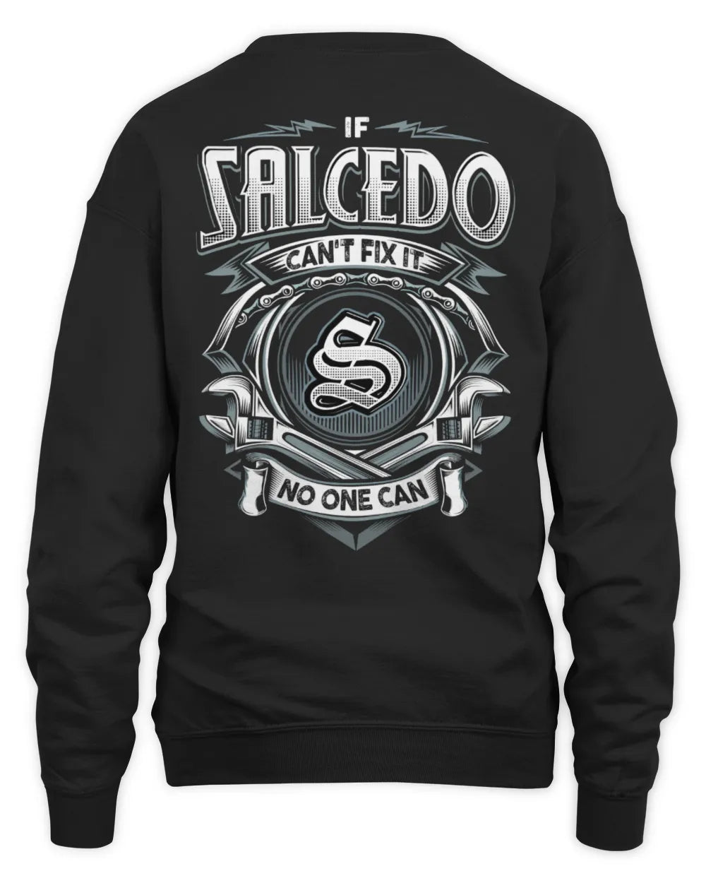 SALCEDO AP81-K4-626 - Personalized Ahmed Quote Apparel “If Ahmed Can't Fix It, No One Can” - Unisex Sweatshirt - Black