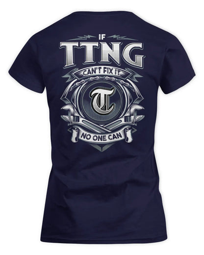 TTNG AP81-K4-626 - Personalized Ahmed Quote Apparel “If Ahmed Can't Fix It, No One Can” - Women's Standard T-Shirt - Navy