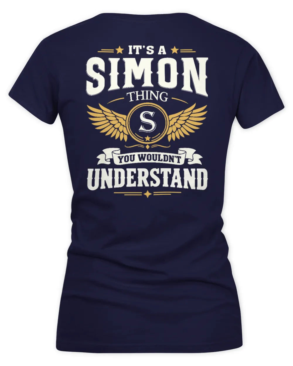 SIMON KT06-M008 It’s a [NAME] Thing – You Wouldn’t Understand | Personalized Vintage T-Shirt - Women's V-Neck T-Shirt - Navy
